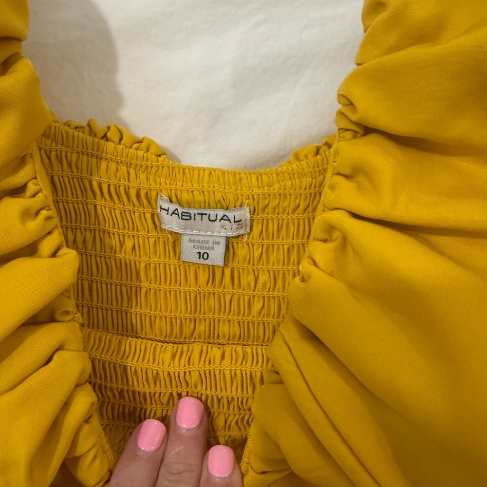 Habitual Golden Smocked Top